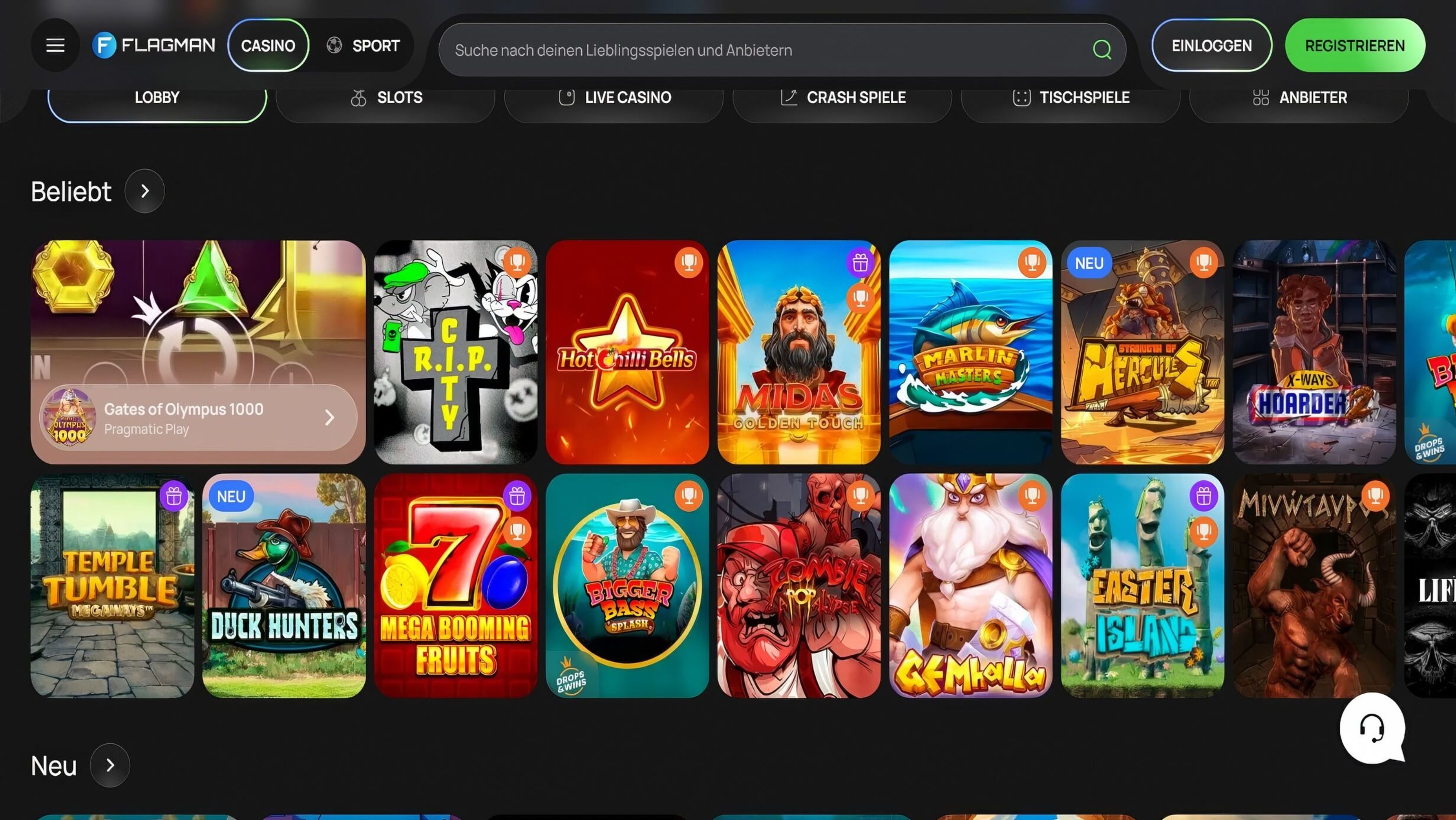 Flagman Casino desktop screenshot 2
